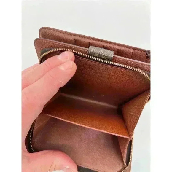 Louis Vuitton Women's Monogram Canvas Wallet Brown Credit Card Holder - Picture 6 of 16